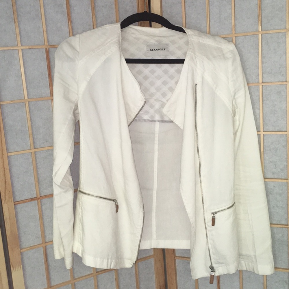 White Zip Up Beanpole Spring/Summer/Fall Jacket